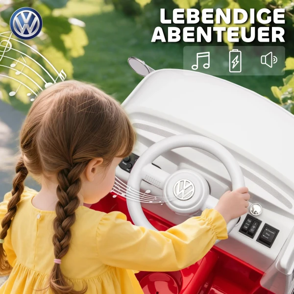 Aiyaplay kinder elektroauto, 12v kinderfahrzeug met mp3, dubbele motor, elektrisch voertuig met claxon, zachte start, 89x49x41,5 cm, rood 8