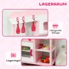 Aiyaplay kinderkeuken om te spelen, houten accessoires, keukenapparatuur, compact, geluiden, roze 7