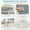 Aiyaplay kindertafel met 2 stoelen, 3 delig kinderzitgroep, zitgroep voor kinderen, kindmeubilair, 56 x 52 x 48 cm grijs 5