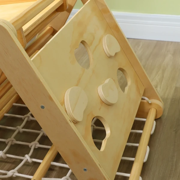 Aiyaplay klimrek binnen, 7 in 1 klimdriehoek met glijbaan, klimboog, meerkleurig 10