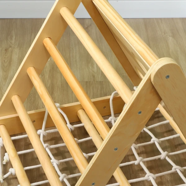 Aiyaplay klimrek binnen, 7 in 1 klimdriehoek met glijbaan, klimboog, meerkleurig 9