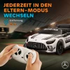 Aiyaplay mercedes elektrische auto, kinder zitauto, 12v batterij, led lichten, muziekfunctie, claxon, 3 8 jaar, wit 6