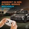 Aiyaplay mercedes elektrische auto, kinder zitauto, 12v batterij, led lichten, muziekfunctie, claxon, 3 8 jaar, zwart 6