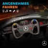 Aiyaplay mercedes elektrische auto, kinder zitauto, 12v batterij, led lichten, muziekfunctie, claxon, 3 8 jaar, zwart 9