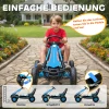 Aiyaplay pedaal gokart voor kinderen, in hoogte verstelbare zitplaats, eva wielen, rem, koppeling, 3 8 jaar, blauw 5