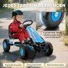 Aiyaplay pedaal gokart voor kinderen, in hoogte verstelbare zitplaats, eva wielen, rem, koppeling, 3 8 jaar, blauw 7
