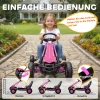 Aiyaplay pedaal gokart voor kinderen, in hoogte verstelbare zitplaats, eva wielen, rem, koppeling, 3 8 jaar, roze 5