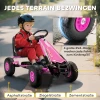 Aiyaplay pedaal gokart voor kinderen, in hoogte verstelbare zitplaats, eva wielen, rem, koppeling, 3 8 jaar, roze 7