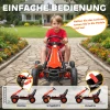 Aiyaplay pedaal gokart voor kinderen, in hoogte verstelbare zitting, eva wielen, rem, koppeling, 3 8 jaar, rood 5
