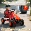 Aiyaplay pedaal gokart voor kinderen, in hoogte verstelbare zitting, eva wielen, rem, koppeling, 3 8 jaar, rood 7