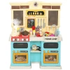 Aiyaplay speelkeuken met stromend water, 85 delig accessoireset, elektrische kraan, lichten, geluiden, voor kinderen van 3 6 jaar, kunststof, groen 1