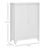 Archiefkast Metalen Kast Multifunctionele Kast Met Magnetische Lamellen Dubbele Deur 75 X 33 X 110 Cm Wit