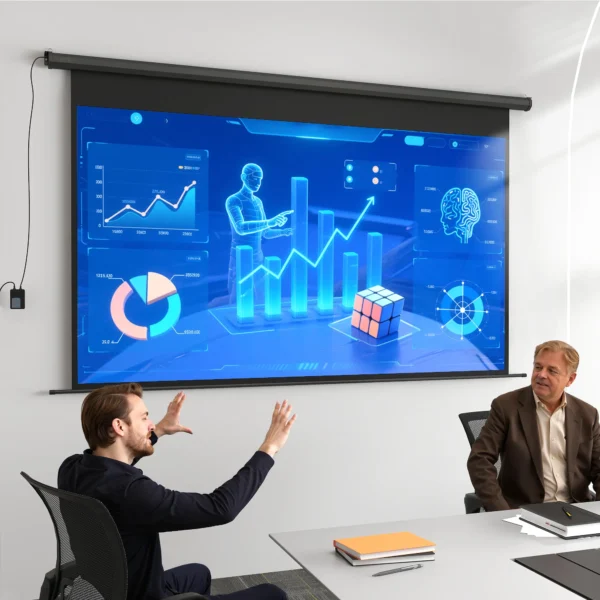 Beamer Scherm, 16:9 Formaat, Afstandsbediening, 266 X 149 Cm (120 Inch), Zwart