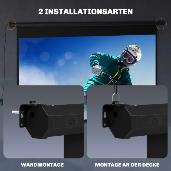 Beamer Scherm, 16:9 Formaat, Afstandsbediening, 266 X 149 Cm (120 Inch), Zwart