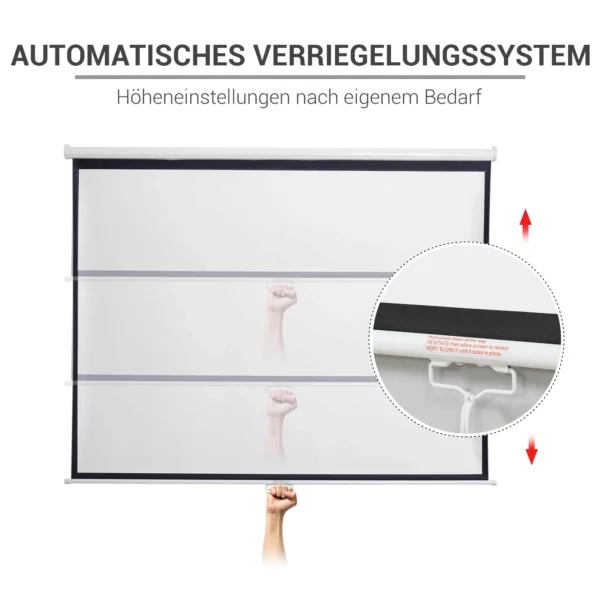 Beamer Scherm 244 X 183 Cm 120 Inch 4:3/ 16:9 Projectiescherm Handmatig Voor Thuisbioscoop
