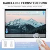 Beamer Scherm 247 X 168 Cm 100 Inch 16:9 HD 4K Projectiescherm Elektrisch Met Afstandsbediening, Wit