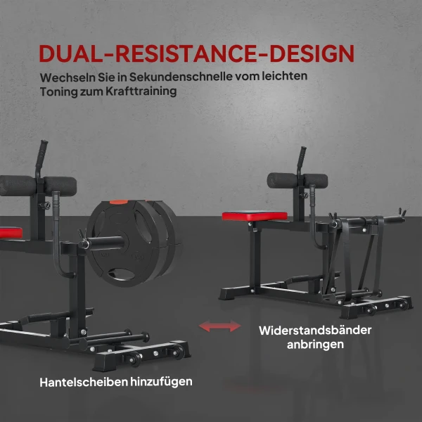 Been Trainingsbank, Kuitspier Hefapparaat, Met Wielen, Sportuitrusting Voor Fitnessoefeningen Thuis, Staal, Zwart