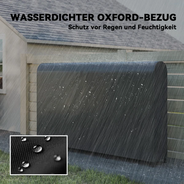 Brandhoutrek metaal 199 x 30 x 121 cm brandhoutrek 0,6m³ met waterdichte hoes tot 300kg 7