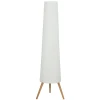 Dimbare LED Staande Lamp Voor Woonkamer, Houten Met Driepoot, Staande Lamp Met Voetschakelaar, 46 X 46 X 153 Cm, Wit