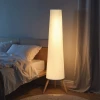 Dimbare LED Staande Lamp Voor Woonkamer, Houten Met Driepoot, Staande Lamp Met Voetschakelaar, 46 X 46 X 153 Cm, Wit