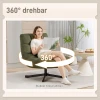 Draaibare loungestoel met brede zitoppervlakte, waterafstotende chenille look, gekruiste stalen poten, groen 9