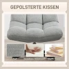 Draaibare loungestoel met brede zitoppervlakte, waterafstotende chenille look, gekruiste stalen poten, lichtgrijs 6