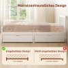 Eenpersoonsbedframe, Houten Bedframe, Lades Op Wielen, Geen Lattenbodem Nodig, 90 X 200 Cm, Wit