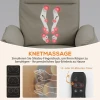 Elektrische massagestoel, kunstlederen bekleding, voetensteun, zijtas, beige 5
