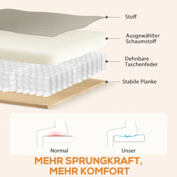 Elektrische massagestoel, kunstlederen bekleding, voetensteun, zijtas, beige 8