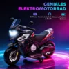 Elektrische Motorfiets Voor Kinderen Van 18 36 Maanden, Opzit Voertuig, Hulpwielen, Lichtjes, Muziek, Kunststof, Staal, Zwart