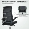 Ergonomische bureaustoel met 3d armleuningen, netstof rugleuning, s vormige rugleuning, hoofdsteun, kantelfunctie, zwart 6