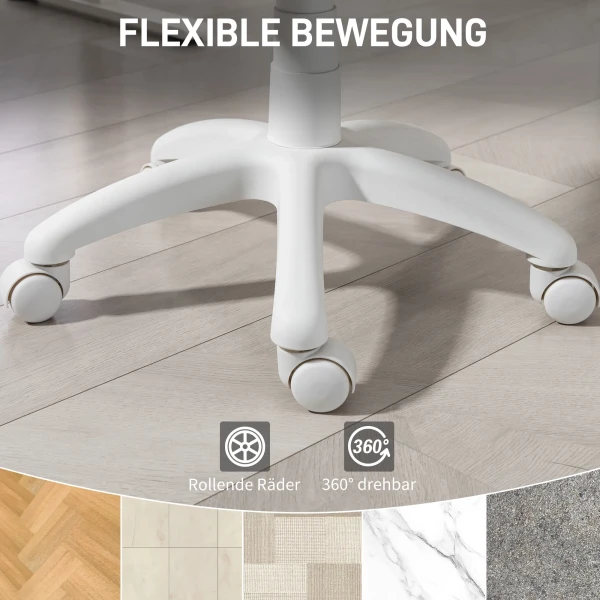 Ergonomische Bureaustoel Met C vormige Rugsteun, In Hoogte Verstelbaar Blauw