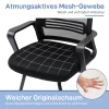 Ergonomische stoel, netstof, schuimstof, metalen poten, slee basis, zwart 6