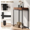 Flurtisch, Smalle Console Tafel, Metaal, Spaanplaat, Rustiek Bruin
