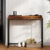 Flurtisch, Smalle Console Tafel, Metaal, Spaanplaat, Rustiek Bruin