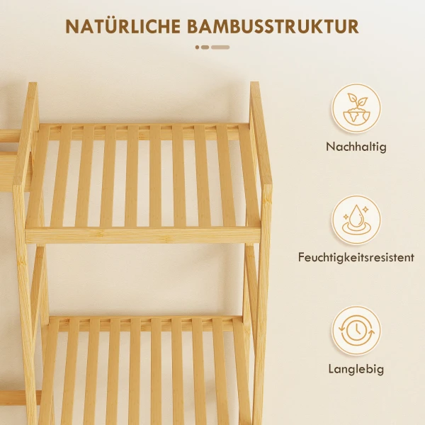 Garderoberek Met Schoenenrek, Kledinghaken, Kapstok, Zitbank Met Kussen, Voor Hal, Entree, Natuurlijk Hout