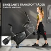 Hometrainer, Magnetisch Ligfiets, 8 Weerstandsniveaus, Verstelbaar, LCD Monitor, Metaal, Kunststof, Zwart