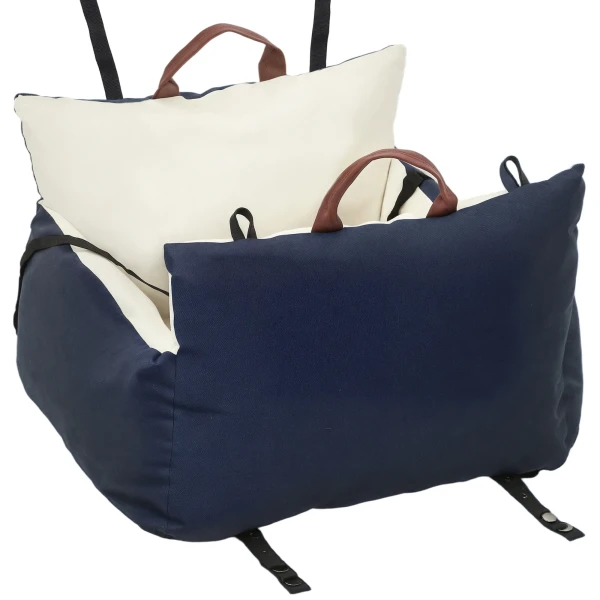 Hondenautostoel, 2 riemen, wasbare hoezen, voor huisdieren onder 5 kg, blauw 1