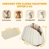 Hondentas hondendraagtas voor honden onder de 5 kg, 2 riemen, oxford stof, kussen, riem, crèmewit 4