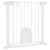 Huisdier veiligheidshek, verstelbaar, met kleine deur, metaal, kunststof, wit 1