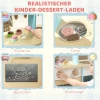 IJswagen Voor Kinderen IJssalon Kinderen 17 Stukken IJs Kinderkeuken Met 17 Accessoires, Oven, MDF, Lichtblauw
