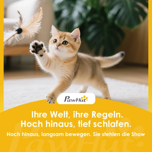 Kattenkrabton, 96 cm, 4 laags kattentoren met wasbaar bed, 3 slaapgrotten, hangend speelgoed, voor meerdere katten grijs 8