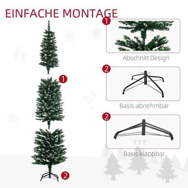 Kerstboom 190 Cm, Zeer Realistisch, 570 Takken, Brandwerend, Stabiele Basis, Groen