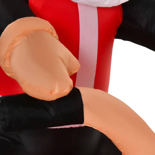 Kerstdecoratie Opblaasbare Kerstman Buiten Kerstdecoratie, Incl. Blower, 1,65 M, Rood + Wit + Zwart