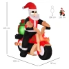 Kerstdecoratie Opblaasbare Kerstman Buiten Kerstdecoratie, Incl. Blower, 1,65 M, Rood + Wit + Zwart