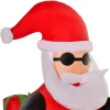 Kerstdecoratie Opblaasbare Kerstman Buiten Kerstdecoratie, Incl. Blower, 1,65 M, Rood + Wit + Zwart