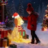Kerstdecoratie, verlichte kerstpuppy met 74 warmwitte led lampjes, 64 x 20 x 70 cm, geel 10