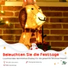 Kerstdecoratie, verlichte kerstpuppy met 74 warmwitte led lampjes, 64 x 20 x 70 cm, geel 6