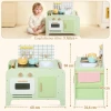 Kinderkeuken Speelset, MDF, 15 Accessoires, Kasten, 40 Cm, Vanaf 3 Jaar, Groen