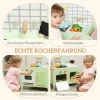 Kinderkeuken Speelset, MDF, 15 Accessoires, Kasten, 40 Cm, Vanaf 3 Jaar, Groen